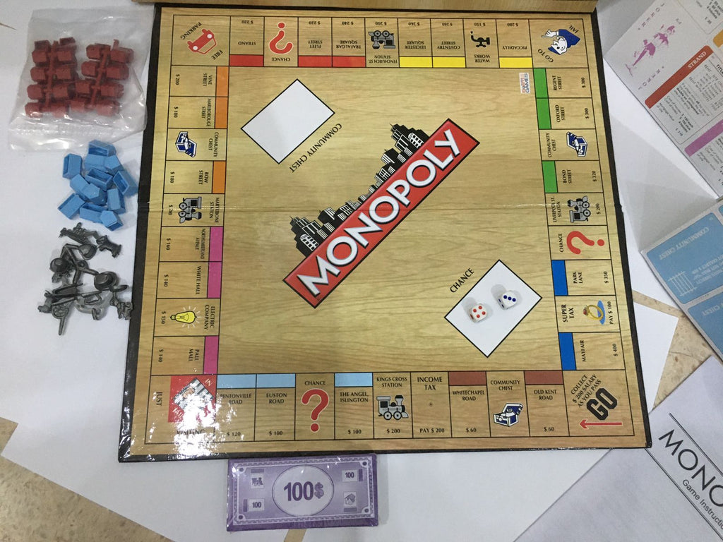 16x16 Inches Original Monopoly Board Game Set Hard Laminated Board Premium Quality For Adult And Kids