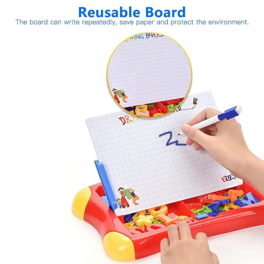 2in1 Magnetic Learning Case for kids Writing and Drawing Learning Case for Kids with Alphabets and Numbers Best Educational Toys For Kids
