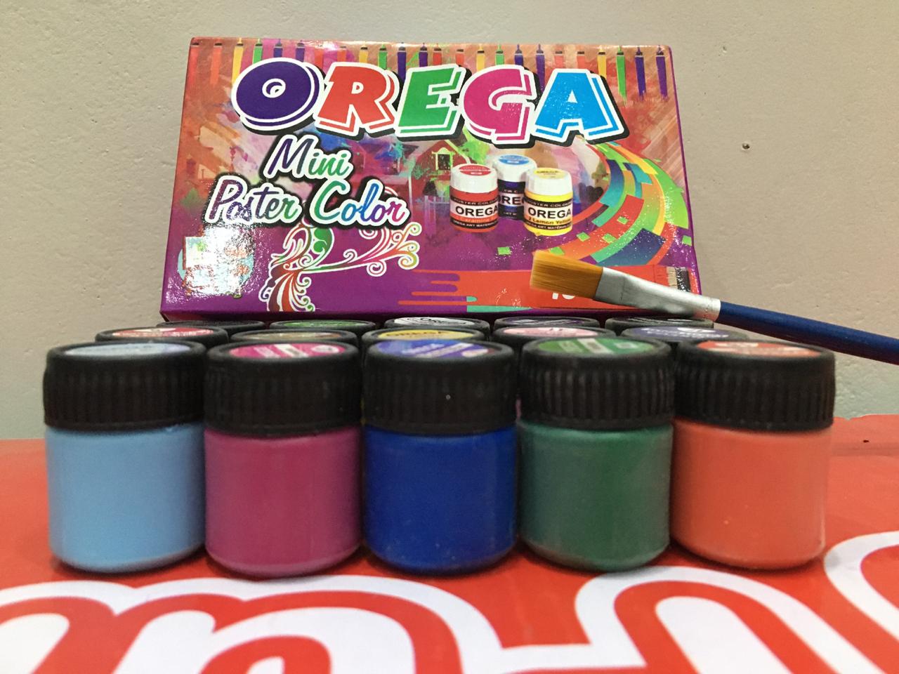 1 box of 15 Orega Poster Color + Free Gift 1 Paint Brush