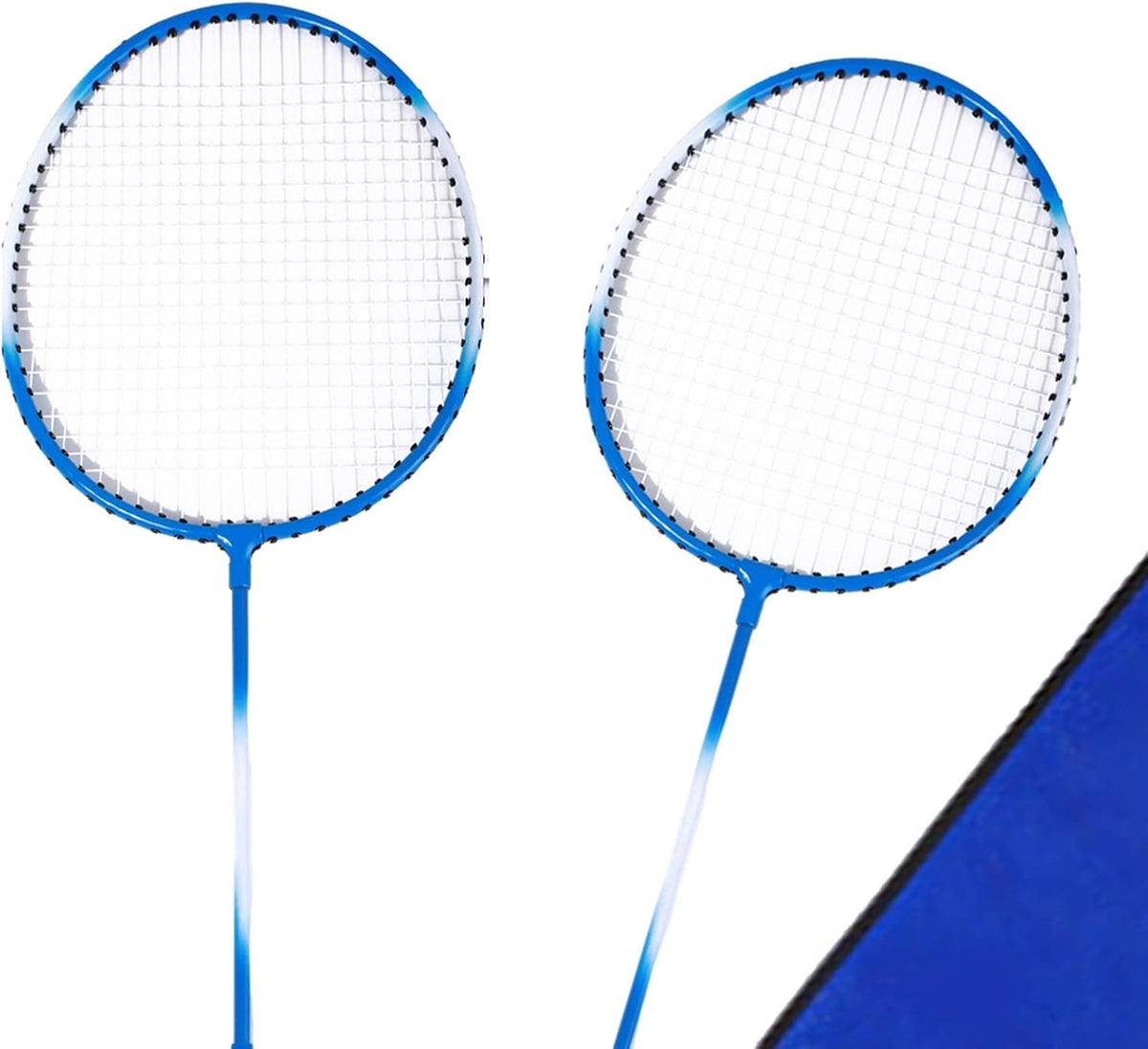 Pair Of Badminton Racket With High Quality Material Bass Metal Lightweight Badminton Racket Set Comfort Handle Suitable for Adults, Kids Random Color