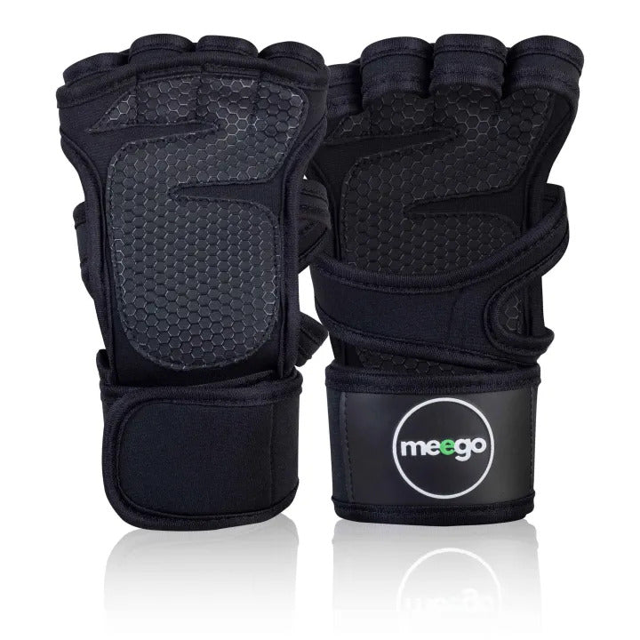 Weightlifting Gym Gloves Fitness With Strong Wrist Wraps Support Fitness Gloves, Training Gloves for Men and Women - Fitness Gloves for Strength Training, Bodybuilding, Weight Sports and CrossFit Training