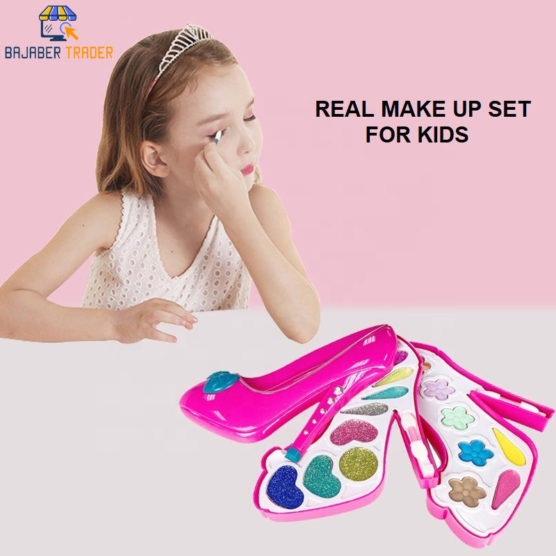 Kids Real Makeup Skin Friendly Cosmetic Fashion Beauty Set Pretend Play Toy Cosmetic Kit For Girls