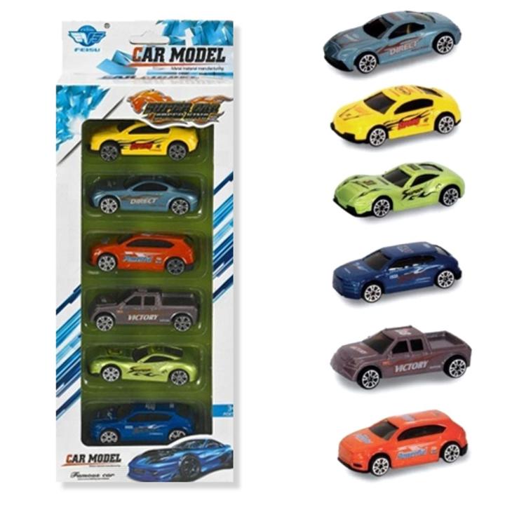 Pack Of 10 & 6 Metal Alloy Pull Back Cars Box Die Cast Hot Wheel Metal Car Set Toys For Kids Children and Boys (RANDOM CAR)