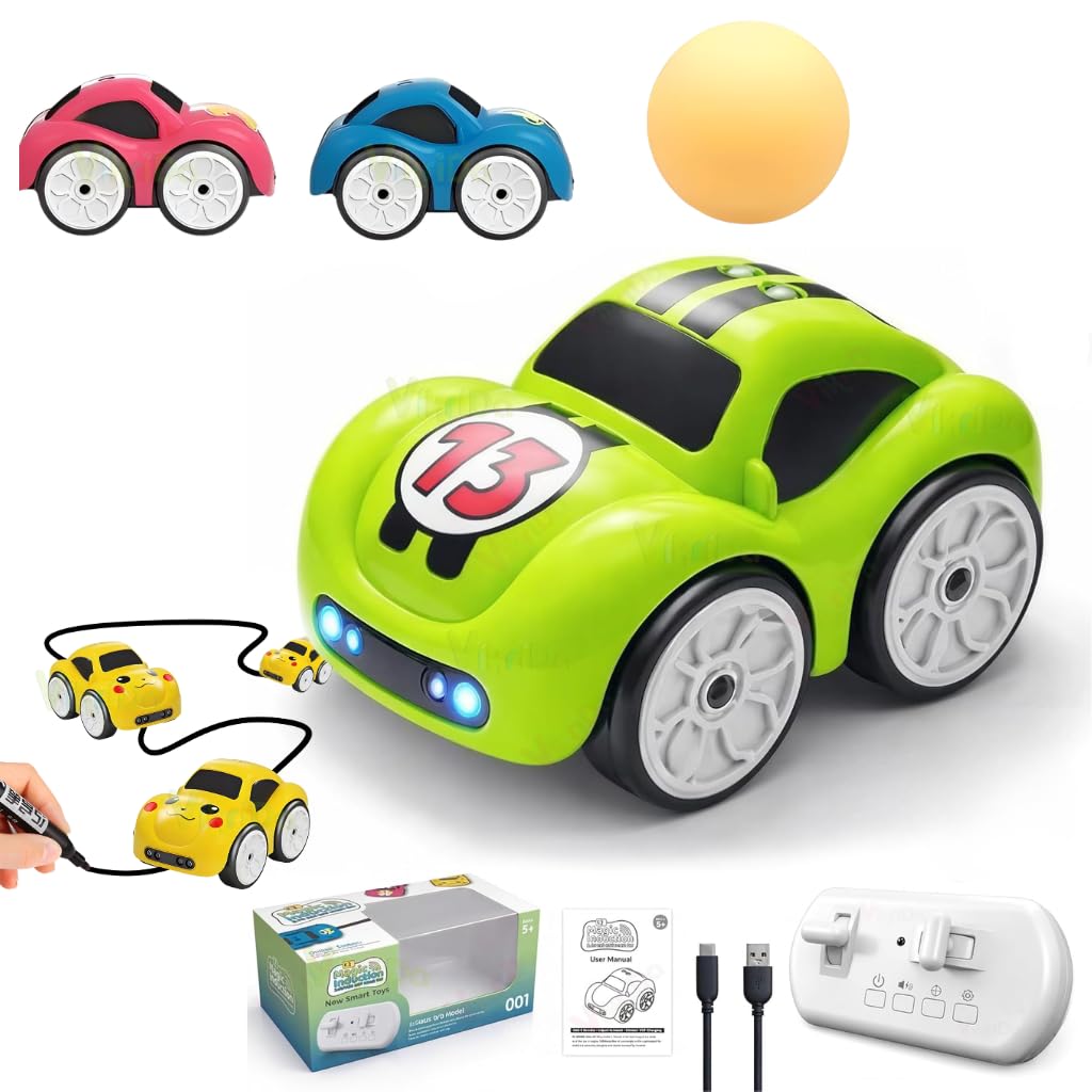 Magic Induction RC Intelligent Sensor Car – 2.4GHz Remote Control Mini Car with Smart Music & LED Lighting, Educational Racing Toy Best Birthday Gift for Kids (Multi Color)
