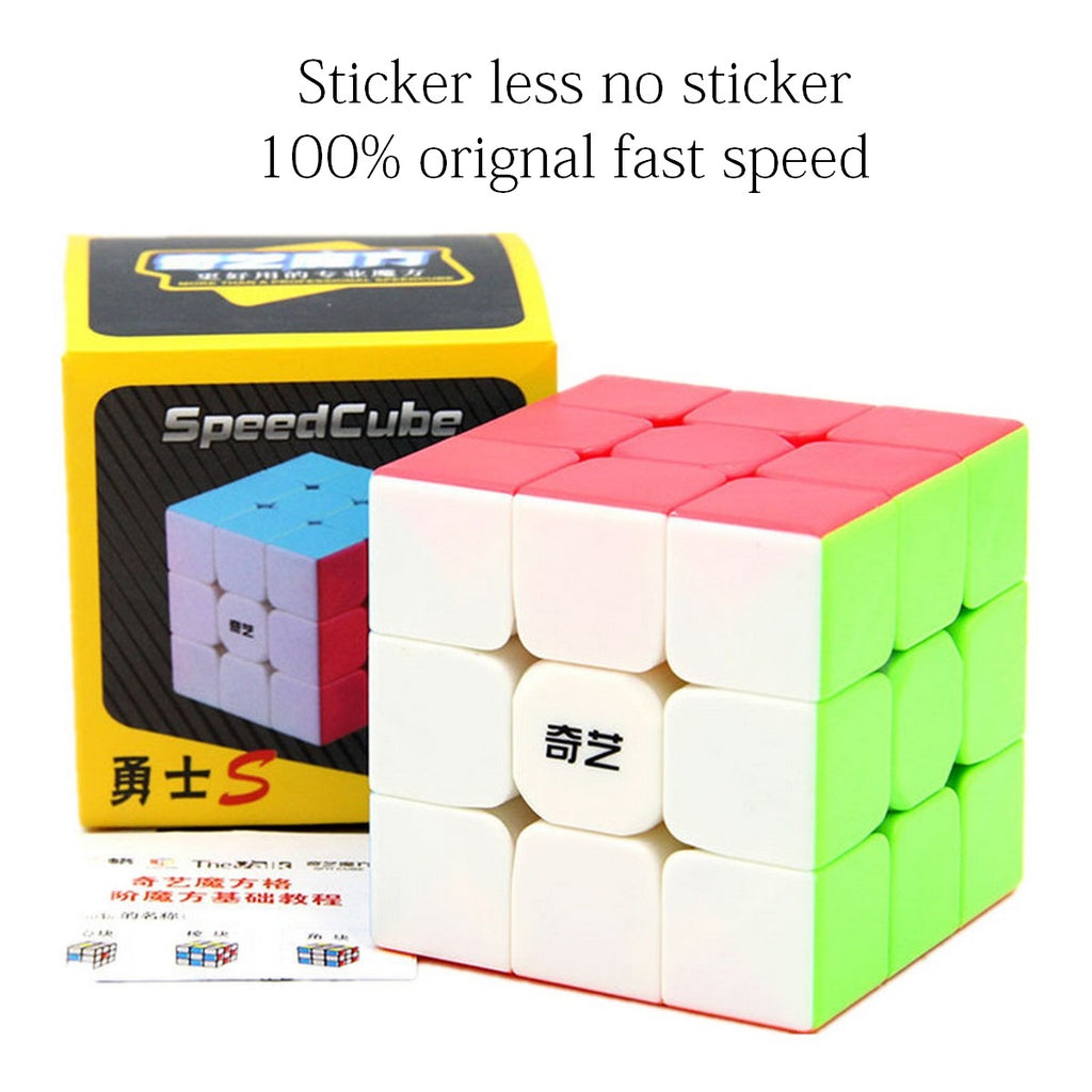 Original Qiyi Rubiks Cube 3x3 Sticker Less Qiyi Warrior S Best Quality Fast Speed Magic Rubik Speed Cube Educational Puzzle Toys