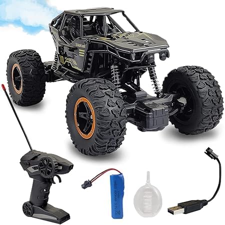 Smoke Rock Crawler Electric RC Vehicles Alloyed Remote Control Booster Spray Toy Car for Kids & Boys