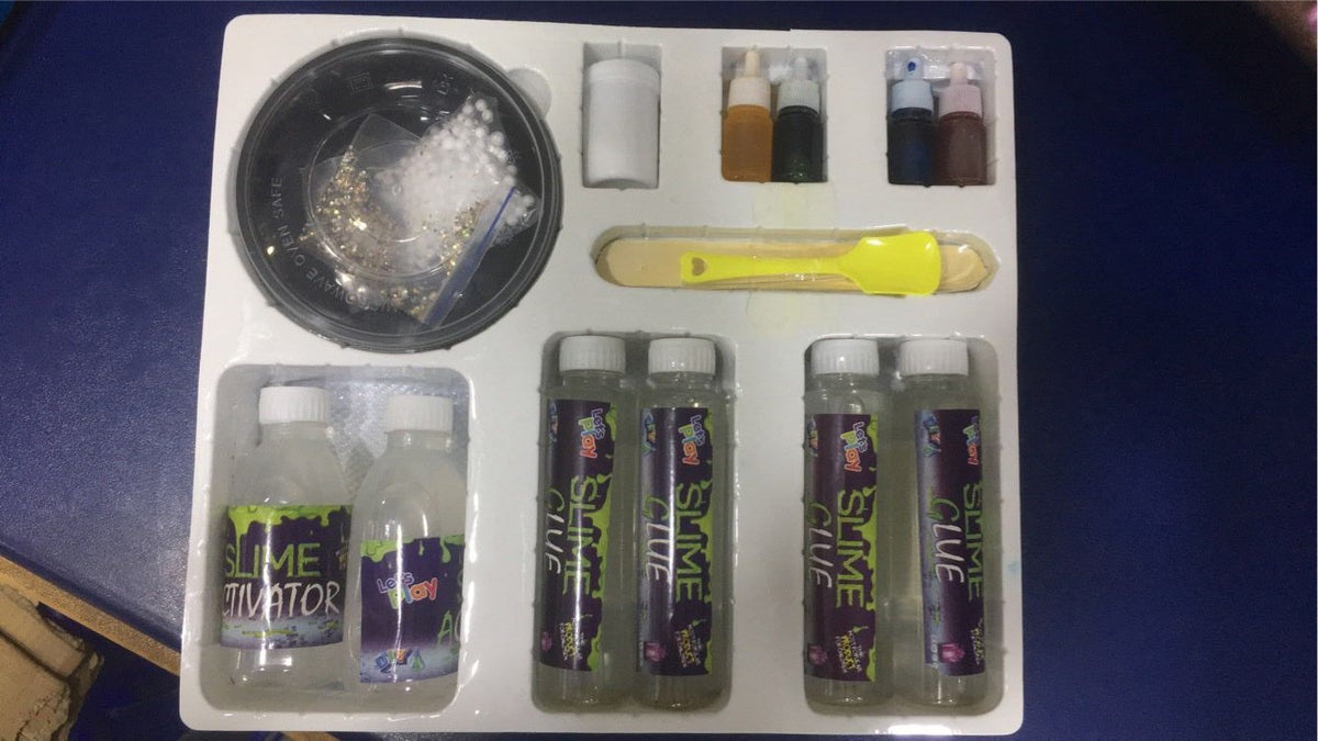 DIY Make Your Own Slime Jolly Slime Making Kit with Free Borax and Storage Boxes and Colors For Kids