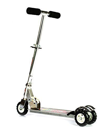 Scooty For Kids Teenagers Adults Foldable Adjustable Height Heavy Duty Aluminum Alloy 3 Wheel Kick Scooter