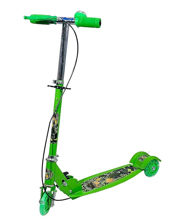 Scooty For Kids Wide Deck Heavy Weight Metal Body Adjustable 3 Wheel Kick Scooter Gifts For Toddlers Children Boys Girls