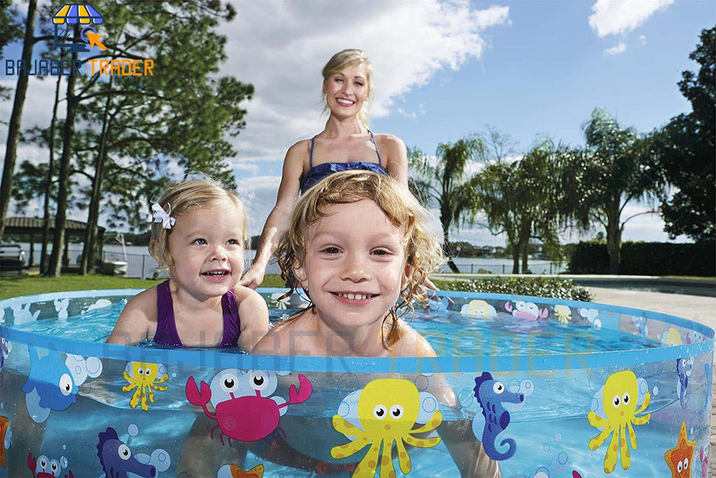 Bestway Sea Swimming Fun Play Pool Without Air 4' 5' 6' 8' feet Fill-N-Fun Paddling Pool For Kids Imported