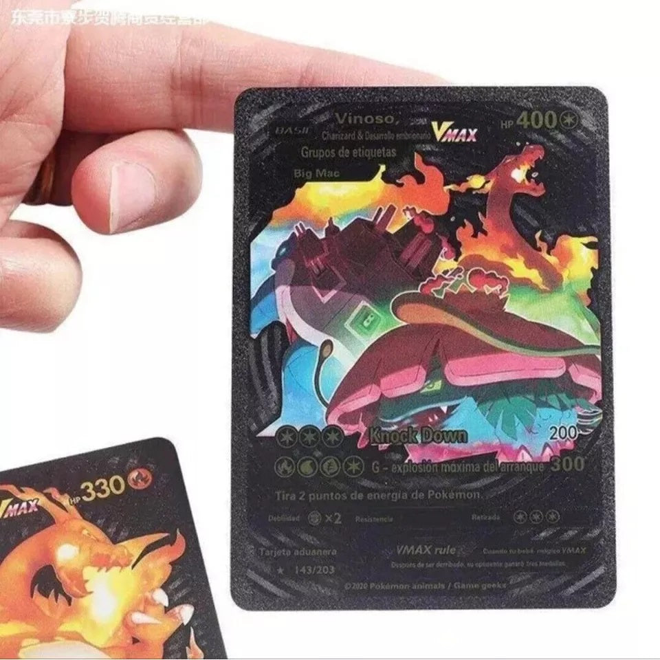 55 Pcs Pokémon Gold Foil Cards Anime Cartoon Pokémon English Version Tcg Card Pokémon Cards Box For Fans Rare Collection Card Child Toys Gifts Golden Edition