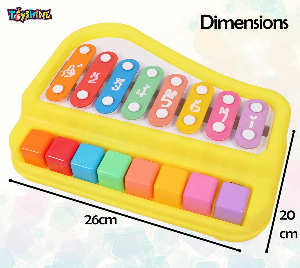 Large 8 keys 2 in1 Baby Piano Xylophone Toy for Toddlers Multicolored Key Keyboard Xylophone Piano Musical Piano Toy for Baby Kids Girls Boys
