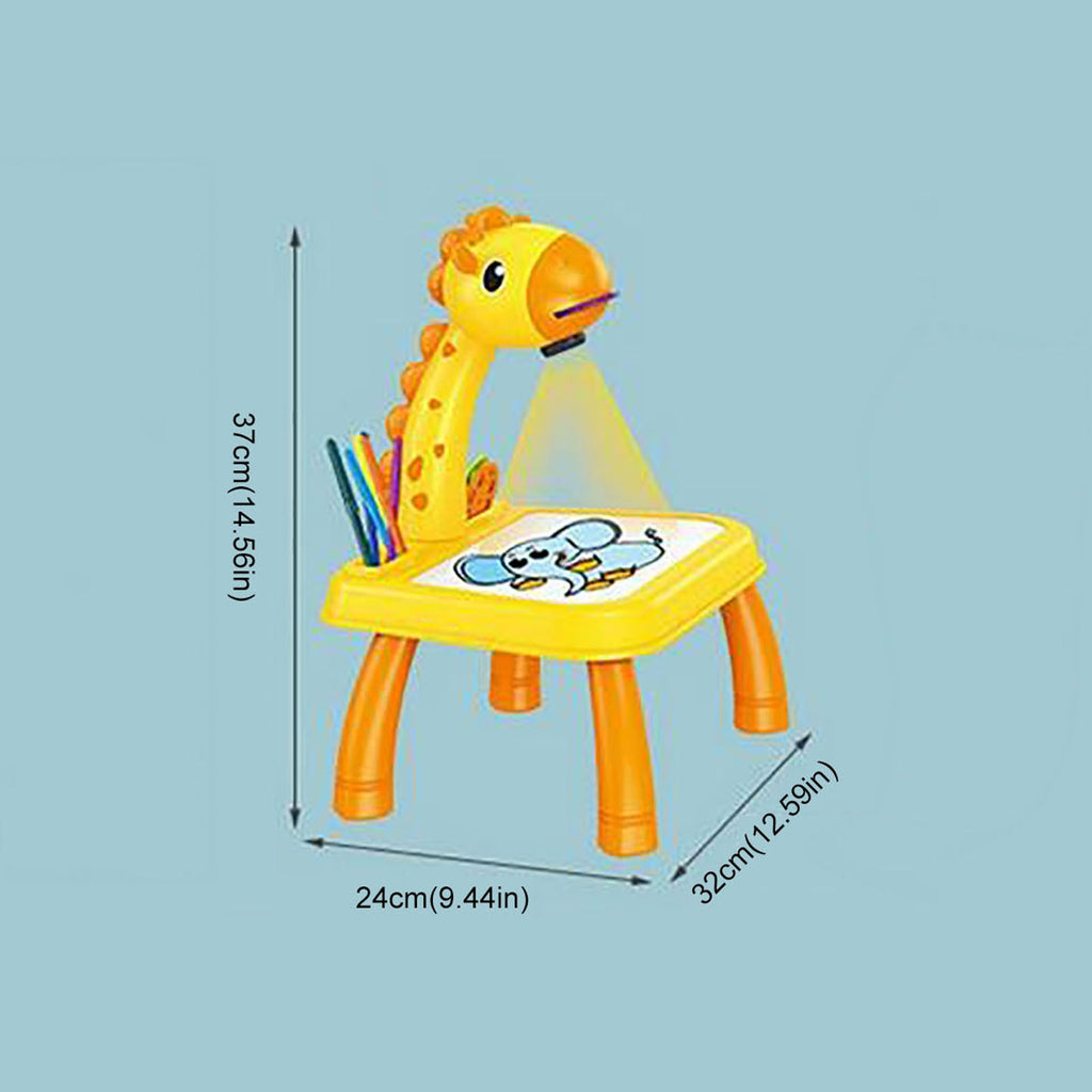 Children Painting Projection Drawing Board LED Projector Drawing Table Toys Kids Projector Painting Board Desk Projection Painting Toy Graffiti Early Education Writing Board Household Erasable Toys