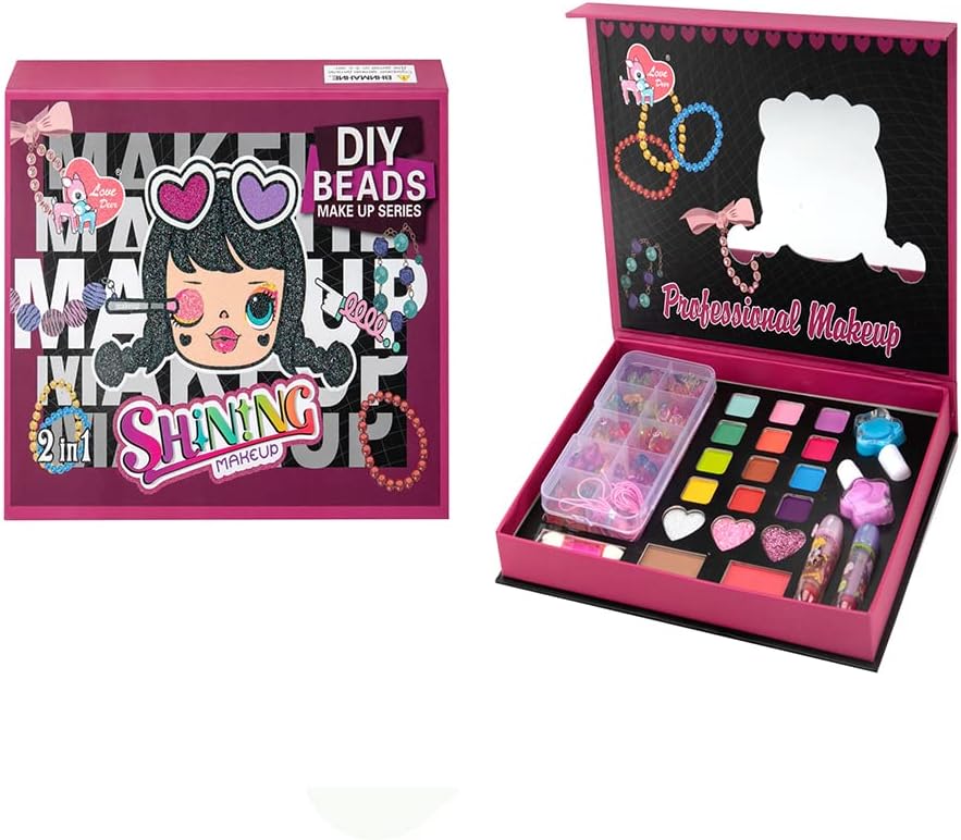 Kids Real Makeup Skin Friendly Cosmetic Fashion Beauty Set Pretend Play Toy Cosmetic Kit For Girls