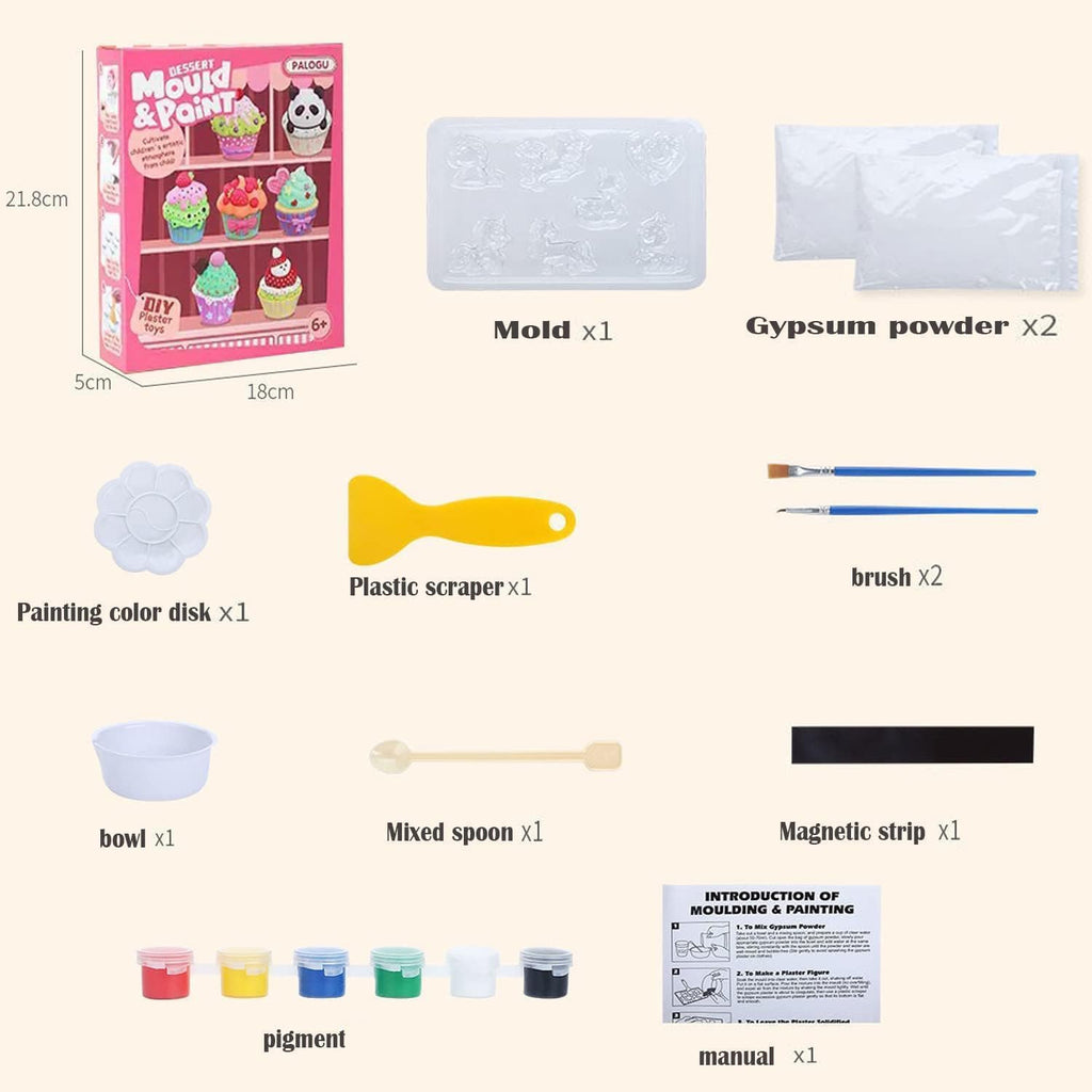 DIY Plaster Mould And Painting Set Ceramic Painting Kit With Acrylic Paints Set For Kids, Art and Craft Kit Painting Kit for Kids, Girls, Boys