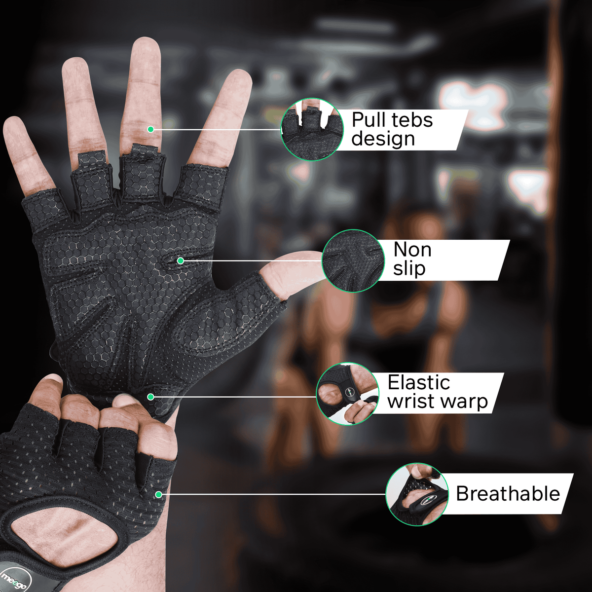 Weightlifting Gym Gloves Lightweight Breathable Workout Gloves, Ultralight Weight Lifting Gloves for Men & Women
