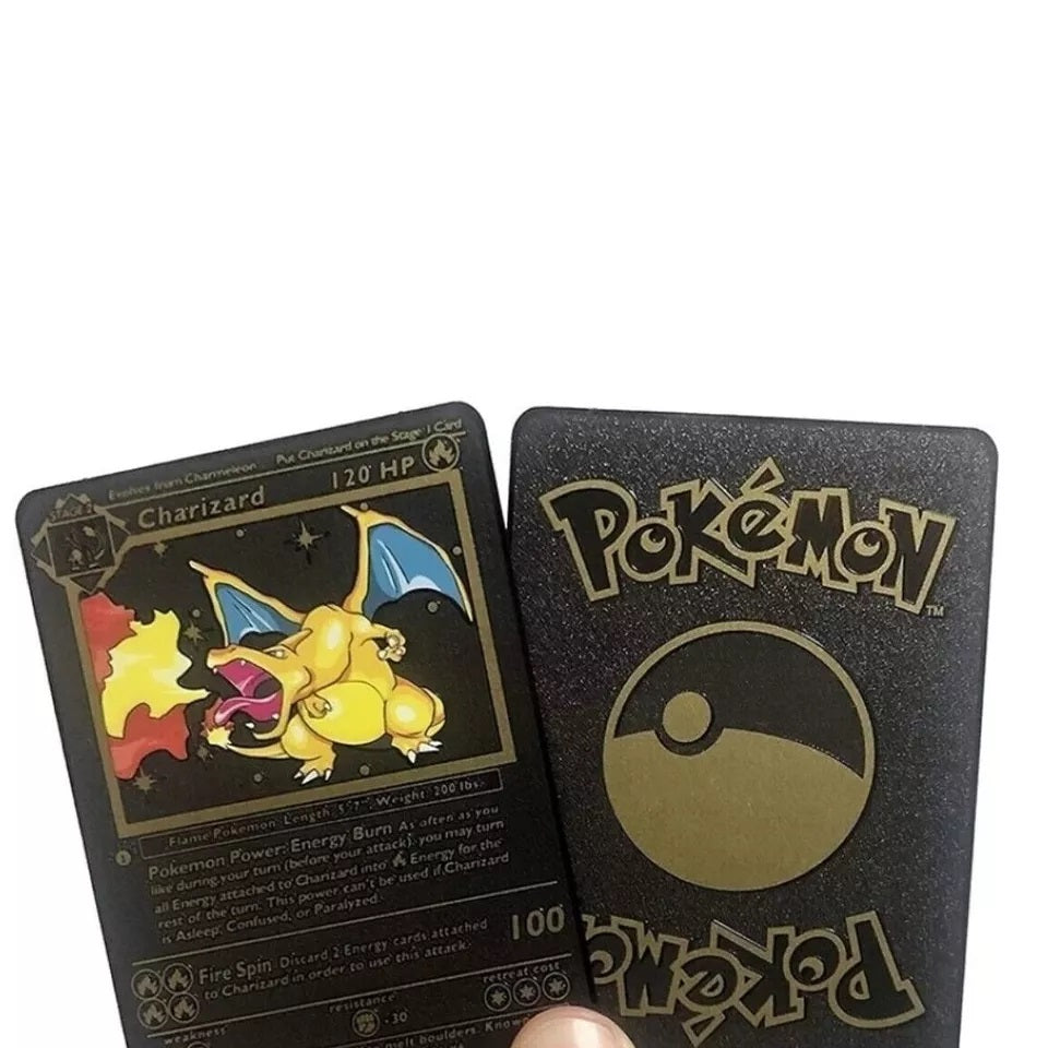 55 Pcs Pokémon Gold Foil Cards Anime Cartoon Pokémon English Version Tcg Card Pokémon Cards Box For Fans Rare Collection Card Child Toys Gifts Golden Edition