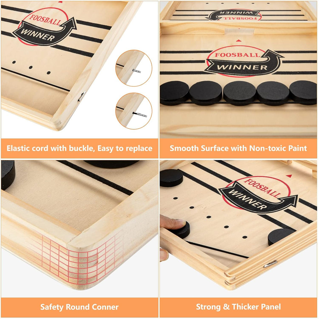 Large Pucket Game For Kids and Adults High Quality Board Full size Pucket Game Wooden Pucket Big Size Pucket Board Toy