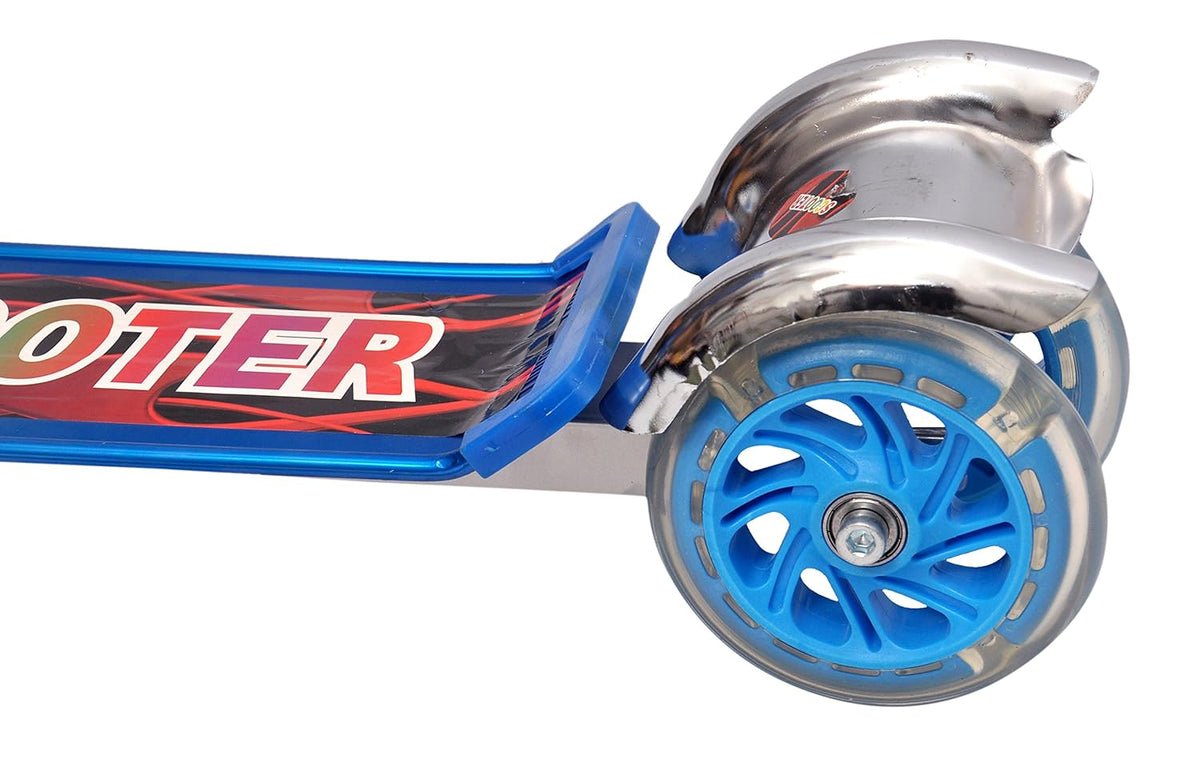 Large Scooty For Kids With Lights Aluminum Metal Foldable Adjustable 3 Wheel Kick Scooter High Quality Aluminum Scooty For Boys And Girl