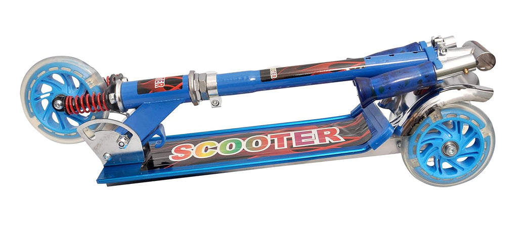 Large Scooty For Kids With Lights Aluminum Metal Foldable Adjustable 3 Wheel Kick Scooter High Quality Aluminum Scooty For Boys And Girl