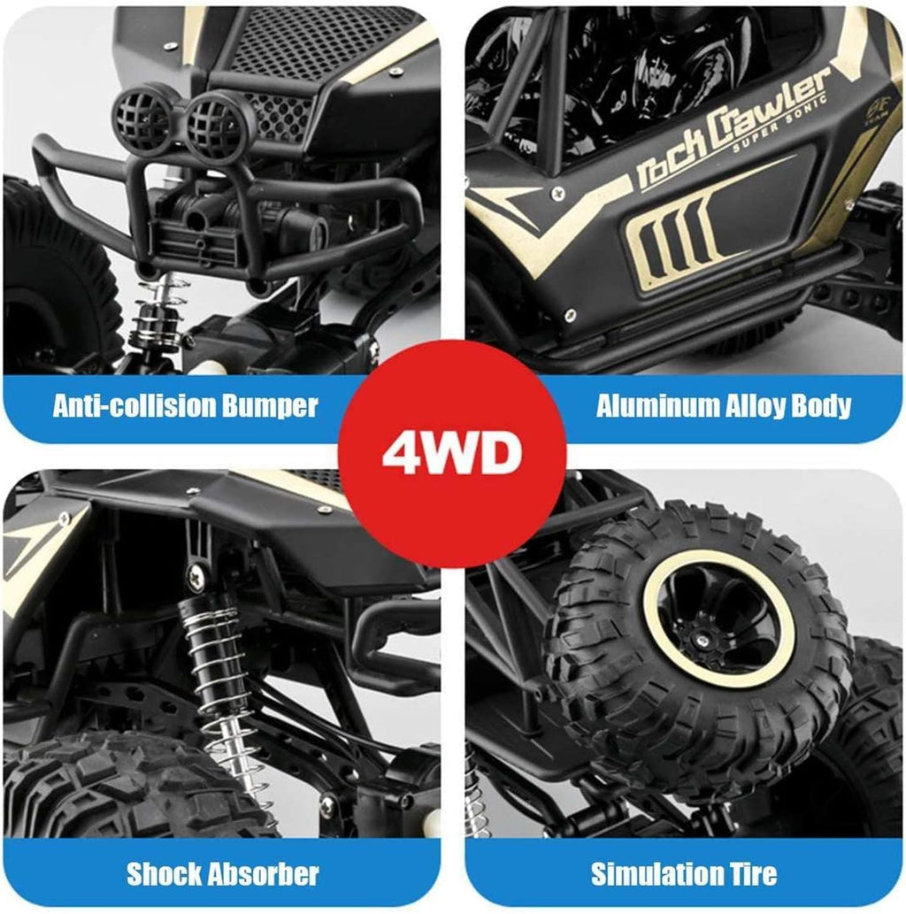 Smoke Rock Crawler Electric RC Vehicles Alloyed Remote Control Spray Toy Car for Kids & Boys Monster RC Truck with Rechargeable Rc Car 4x4 High Speed