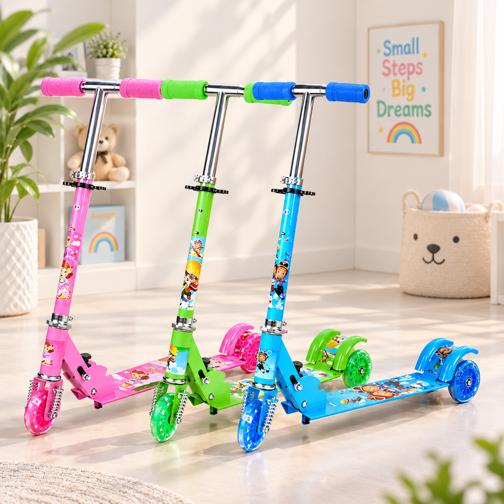 Scooty For Kids Adjustable 3 Wheel Kick Scooter Gifts For Toddlers Children Boys Girls