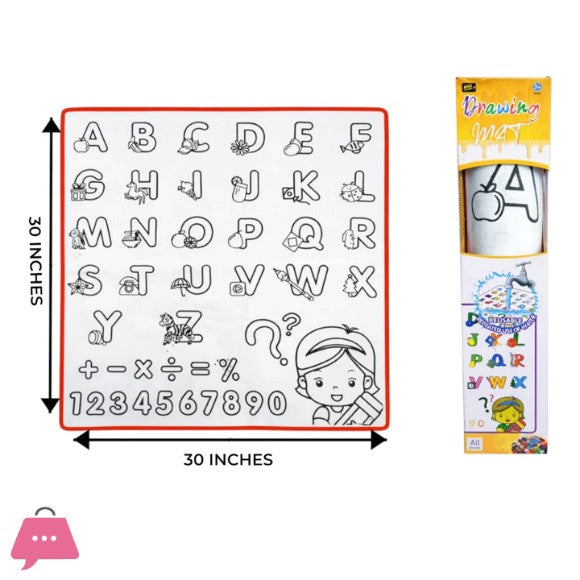 Reusable Kids Colouring Mat Art Crayon Marker Reusable Children Drawing roll Sketch 30x30inch