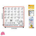 Reusable Kids Colouring Mat Art Crayon Marker Reusable Children Drawing roll Sketch 30x30inch