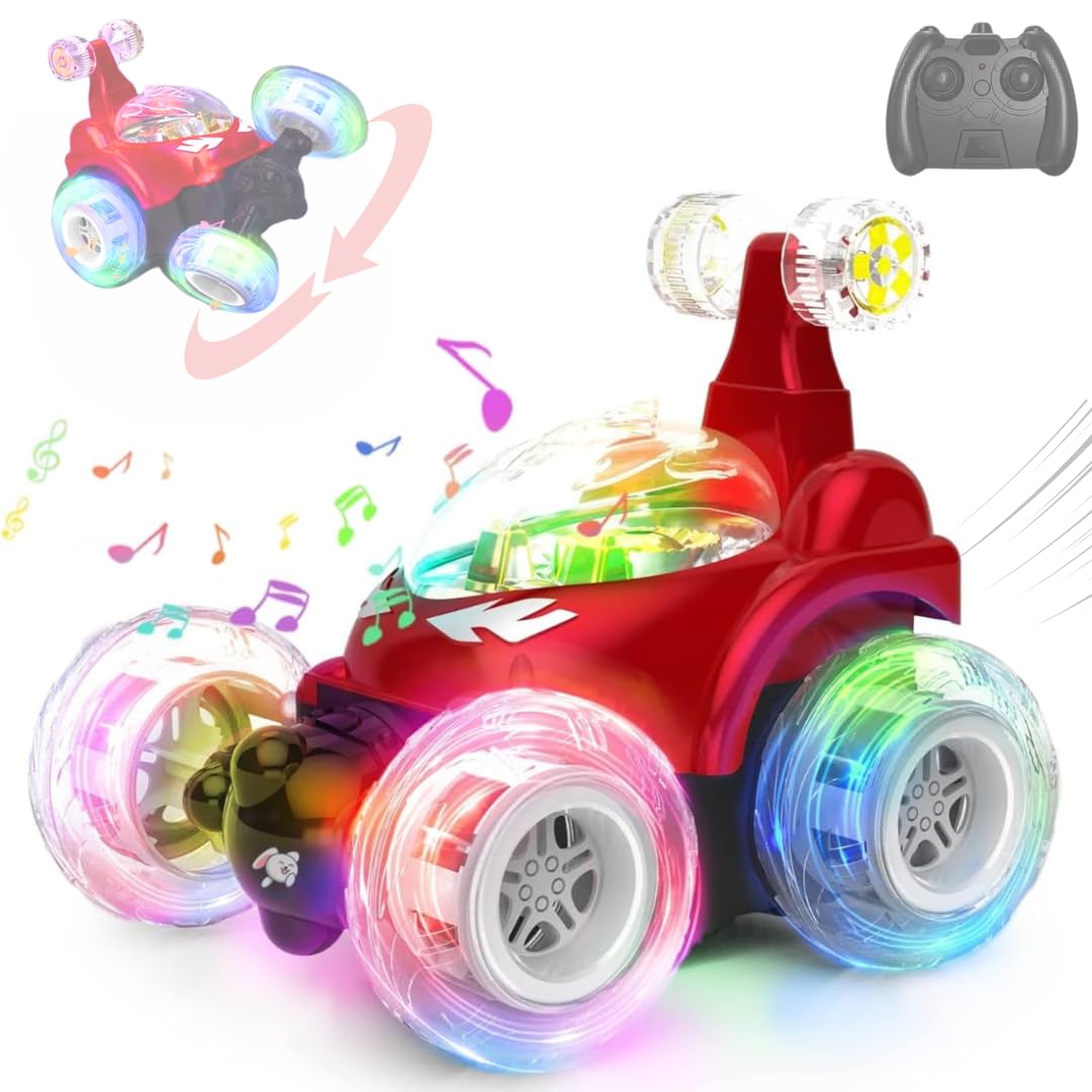 R-C Car 360° Rotating & Rolling Big Stunt Car Toy Rotate Twister Rechargeable