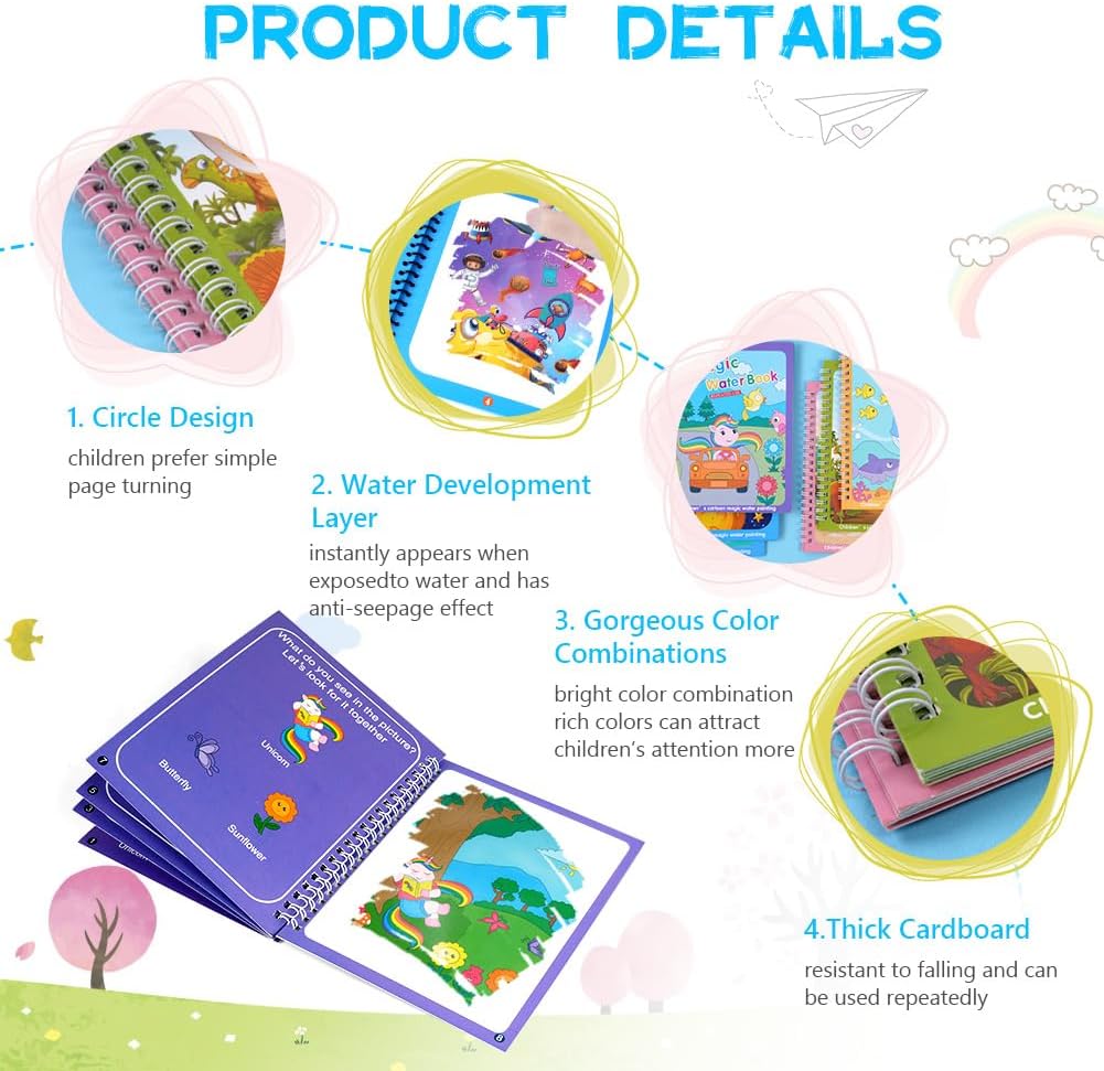 Reusable Magic Water Color Book For Kids