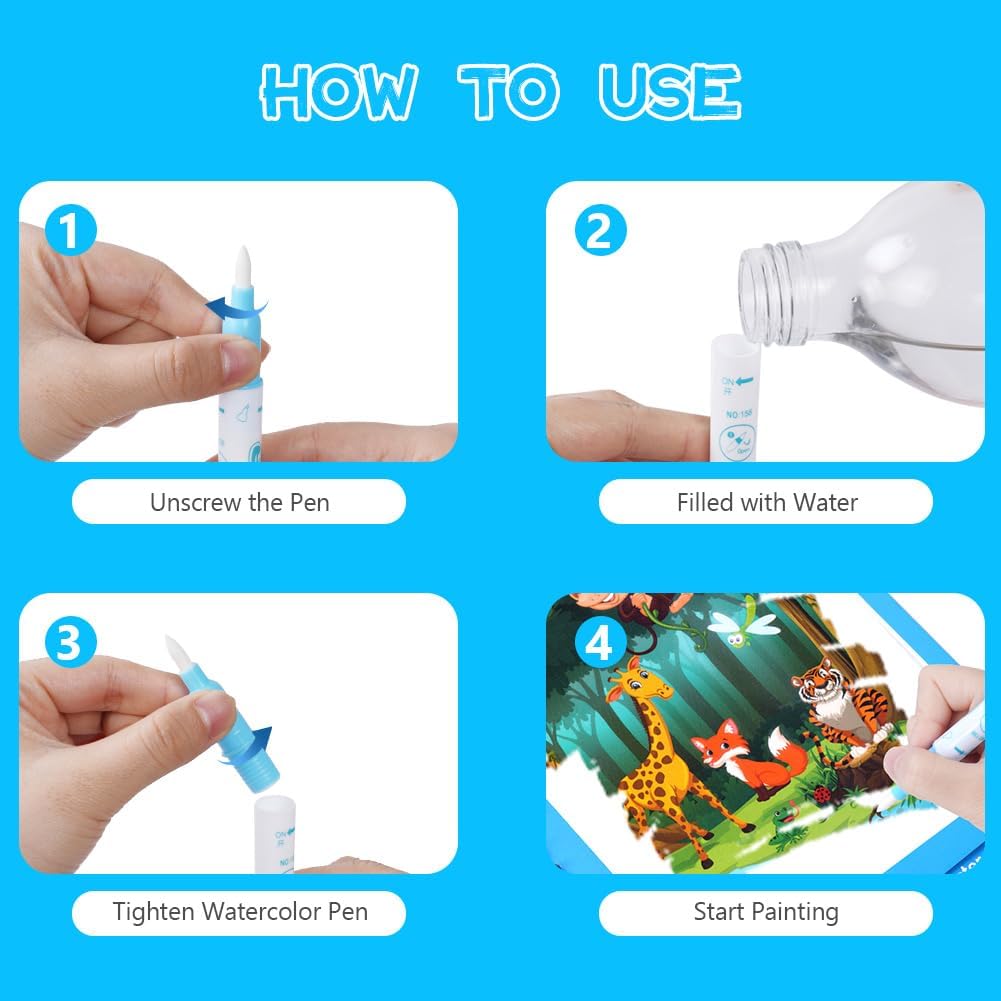 Reusable Magic Water Color Book For Kids