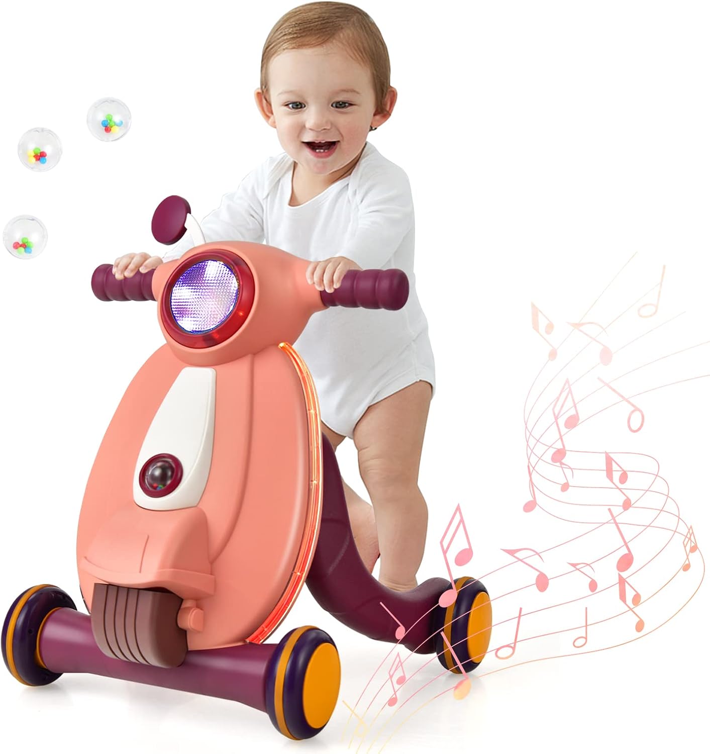 Baby Stroller Learning Multifunctional Baby Activity Walker Early Education Activity Center with Lights