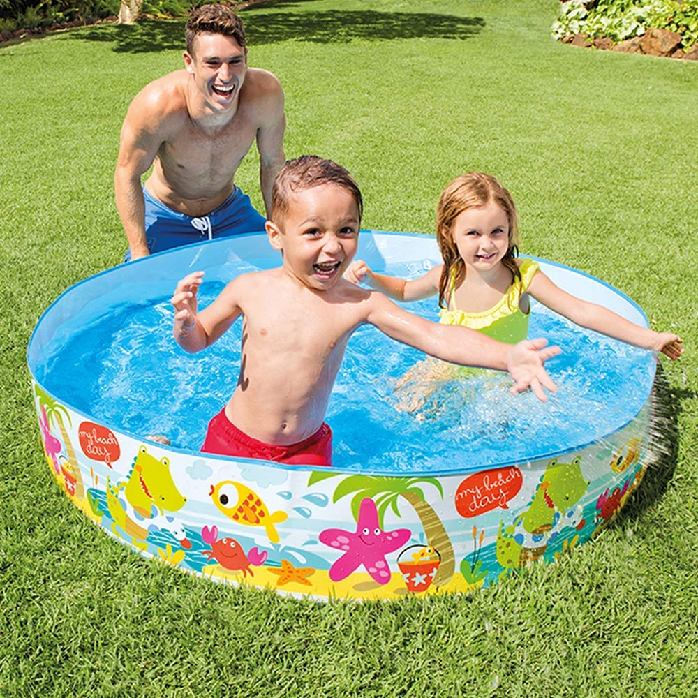 Intex Sea Swimming Fun Play Pool Without Air 4' 5' 6' 8' feet Fill-N-Fun Paddling Pool For Kids