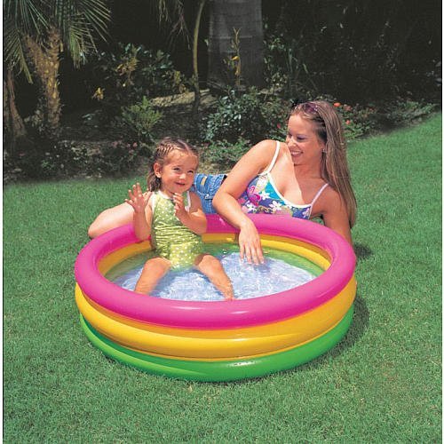 Intex Sunset Glow Baby Swimming Pool For Kids Inflatable 5' 4' 3' 2' Feet Baby Bath Tub Swimming Fun Play Pool