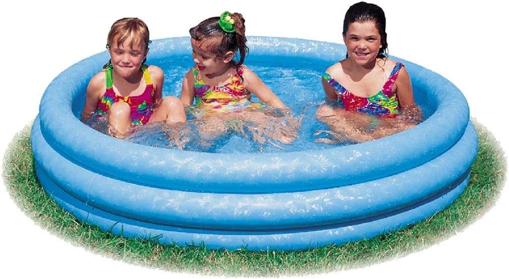 Swimming Pool For Kids Large Size 58"x13" and 45"x10" Crystal Blue Pool kids inflatable Bathtub 3 Ring Pool Bath Tub For Children