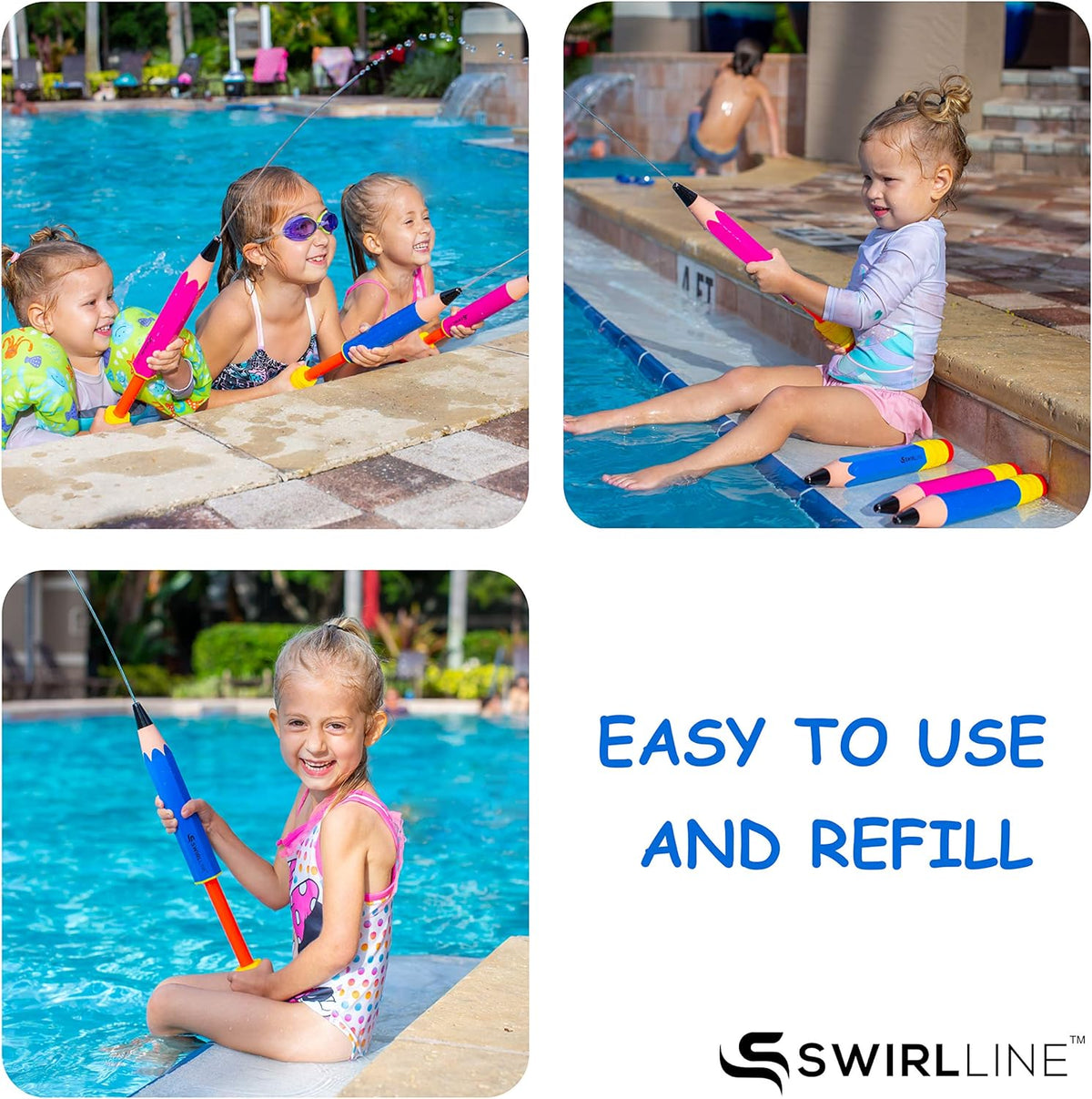 Super Water Blaster Squirter Pool Toys Soaker for Kids Summer Outdoor Party Beach Pump Squirt Pencil Shape
