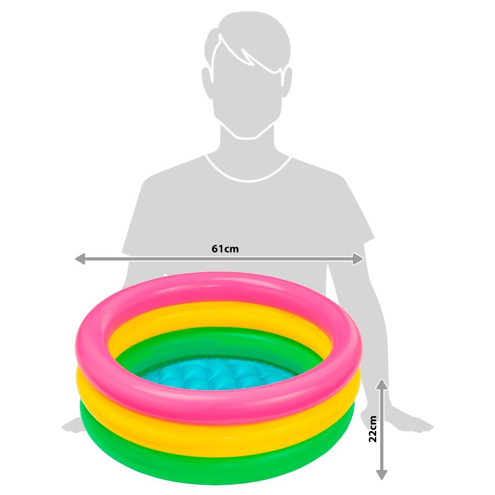 Intex Sunset Glow Baby Swimming Pool For Kids Inflatable 5' 4' 3' 2' Feet Baby Bath Tub Swimming Fun Play Pool