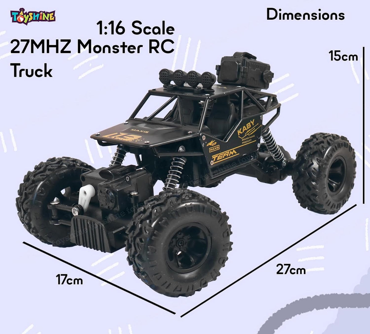 Smoke Rock Crawler Electric RC Vehicles Alloyed Remote Control Spray Toy Car for Kids & Boys Monster RC Truck with Rechargeable Rc Car 4x4 High Speed