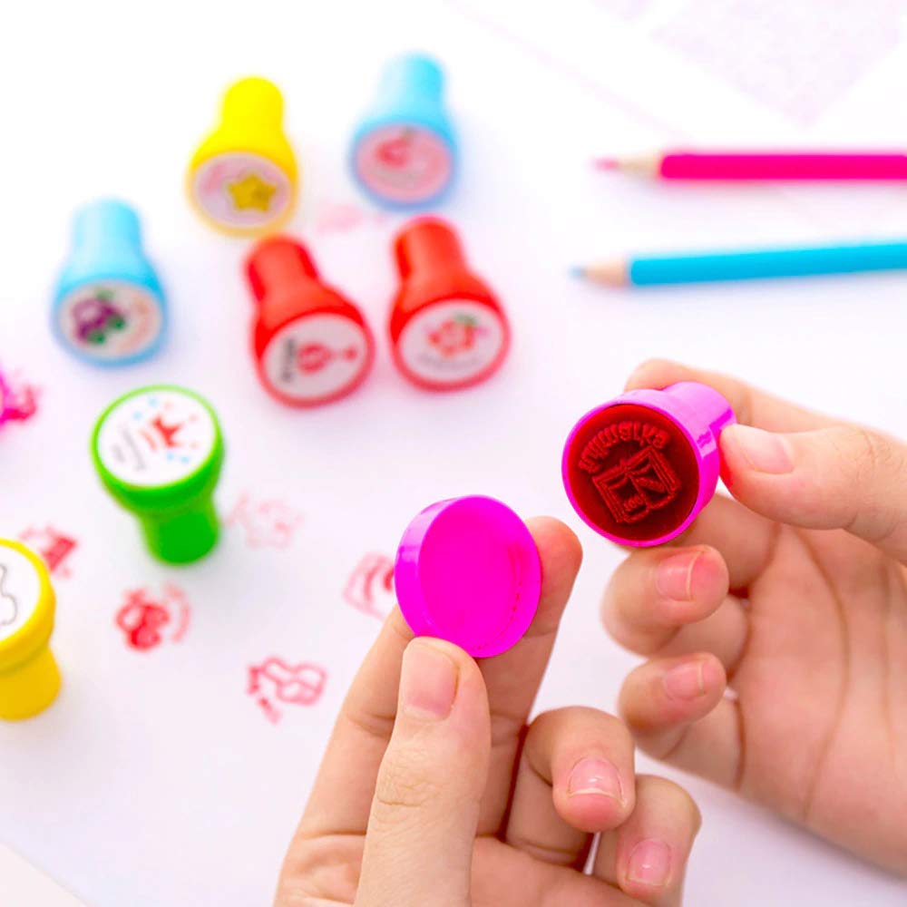 10pcs Appreciation Stamps star smiling face, nice work etc Kids Stamp Set Motivation Sticker School Scrapbooking Stamp DIY Teachers Self Inking Praise Reward Stamps For Scrapbooking