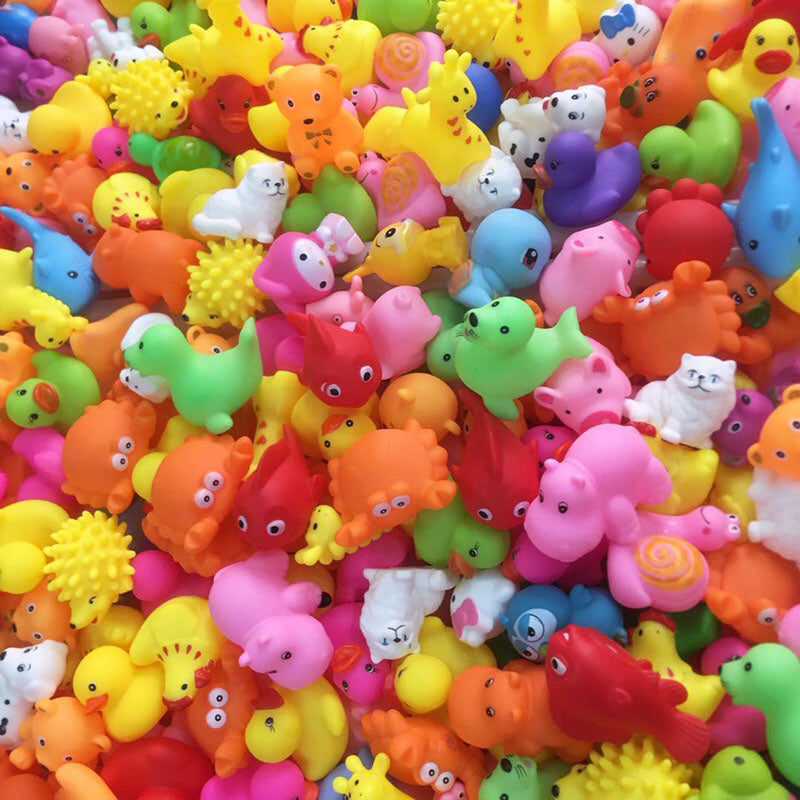 Chuchu Baby Bath Toys Bulk Infant Bath Toys Water Float Squeak Rubber Animal Toys Bathtub Pool Toys for Toddlers Kids Bath Time Shower Party