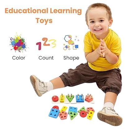 wooden shapes for kids Wooden Puzzle Toddler Toys Shapes Sorter Preschool Geometric Blocks Stacking Games for Kids Geometric Shape Sorter Wooden Puzzles Teaching Geometric Shape Cognitive Matching