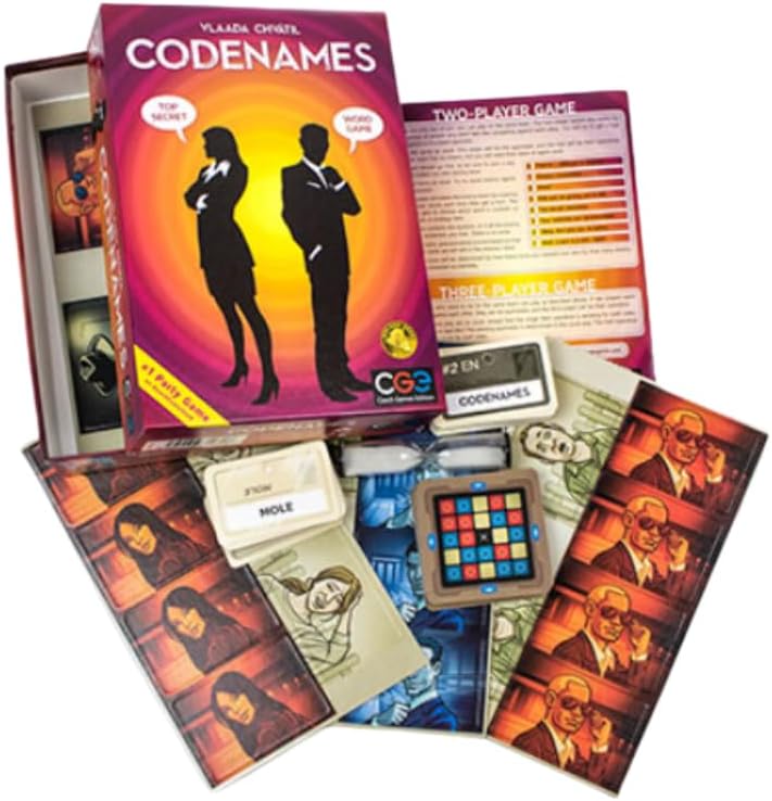 Codenames Board Game Best Family Cards Game Thrilling Adventure Code Names Top Secret Word Game