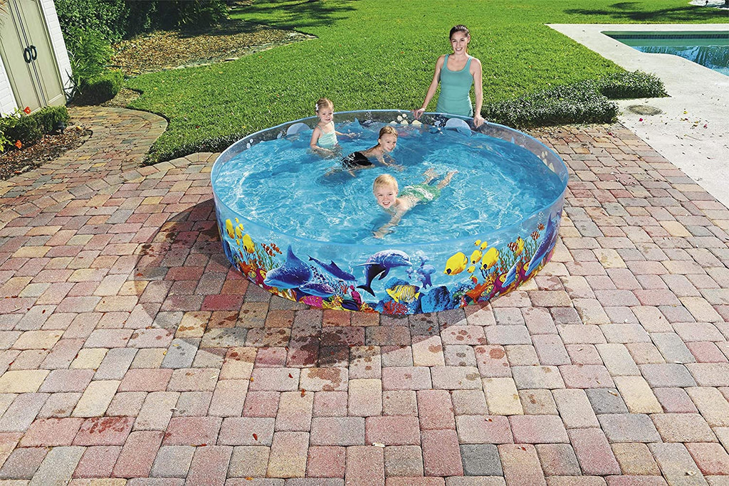 Bestway Sea Swimming Fun Play Pool Without Air 4' 5' 6' 8' feet Fill-N-Fun Paddling Pool For Kids Imported
