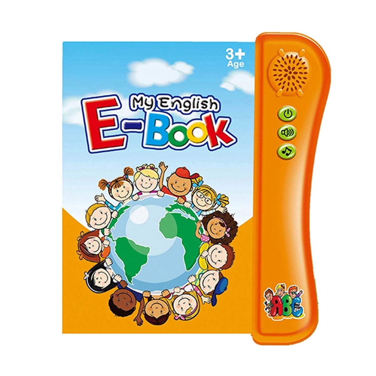 My English E-Book for Kids Toddler Early Learning Educational English Reading Book with Sound Alphabets Numbers Animals Fruits Shapes Vehicles & Colors