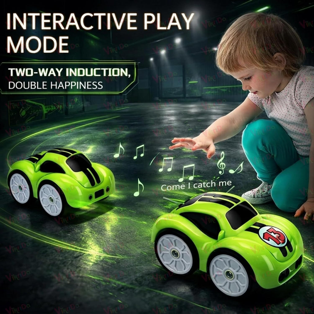 Magic Induction RC Intelligent Sensor Car – 2.4GHz Remote Control Mini Car with Smart Music & LED Lighting, Educational Racing Toy Best Birthday Gift for Kids (Multi Color)