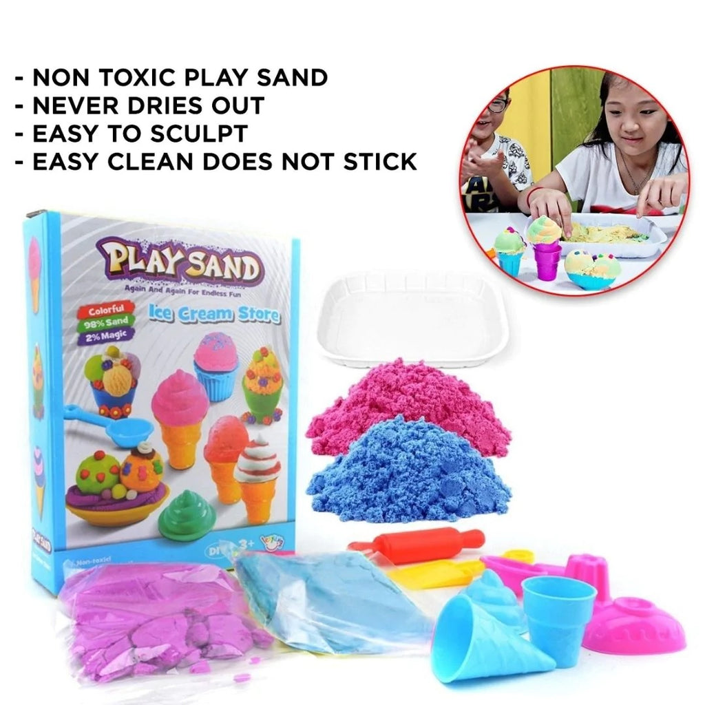 Kinetic Sand With Molds The Original Moldable Sensory Magic Sand Play Dough Educational Toy Non Toxic Kinetic Sand For Boys & Girls