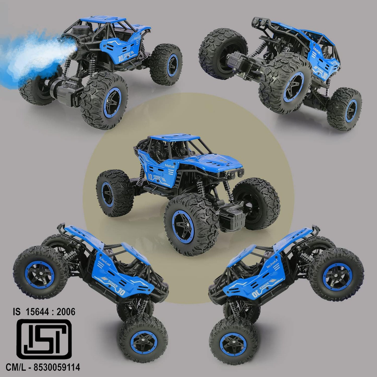 Smoke Rock Crawler Electric RC Vehicles Alloyed Remote Control Booster Spray Toy Car for Kids & Boys