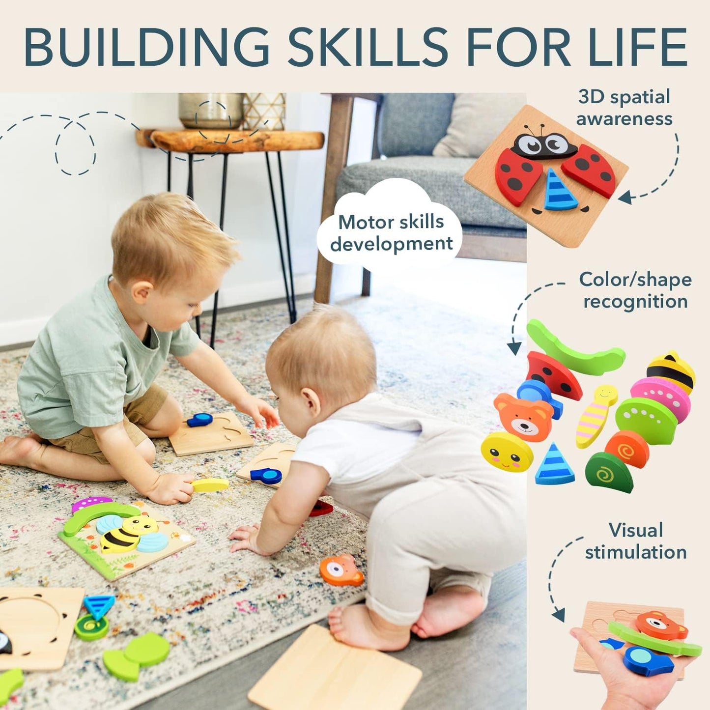 Wooden Puzzle for kids 3D Wooden Jigsaw Puzzles Intelligent