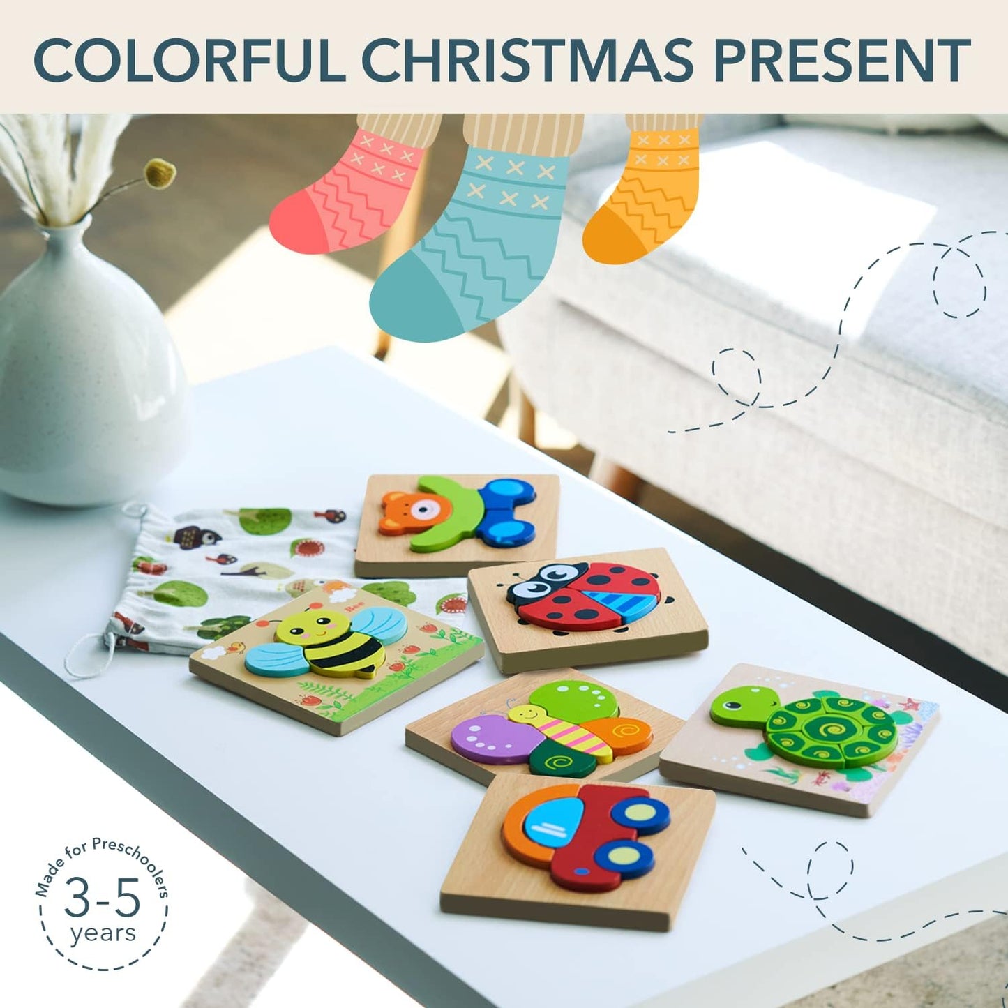 Wooden Puzzle for kids 3D Wooden Jigsaw Puzzles Intelligent