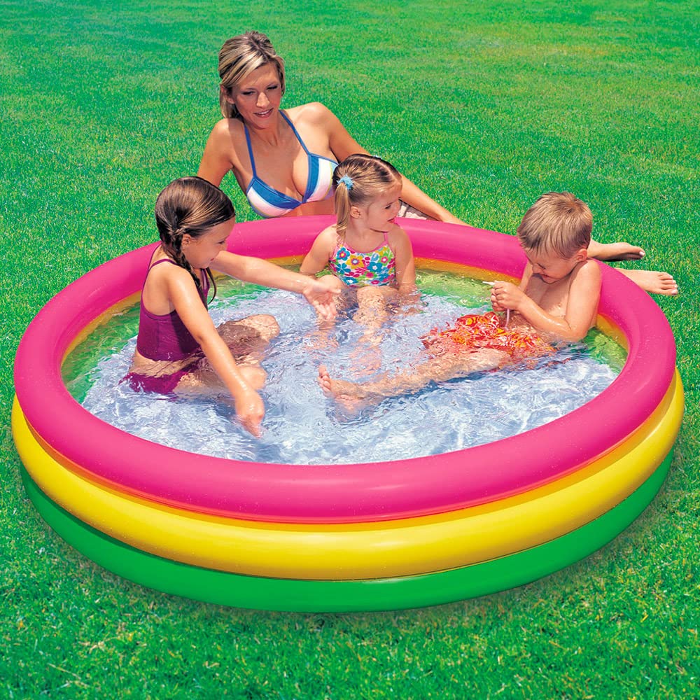 Intex Sunset Glow Baby Swimming Pool For Kids Inflatable 5' 4' 3' 2' Feet
